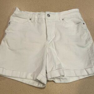 White denim shorts